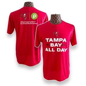 Tampa Bay Buccaneers T-Shirt M/L TAMPA BAY ALL DAY Bucs vs Ravens Game Publix